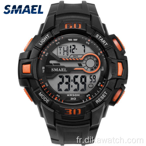 SMAEL Men Sport Watch LED Montres-bracelets électroniques